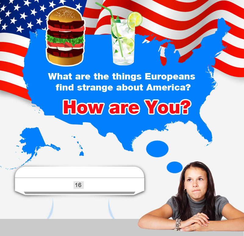 Infographic showing things Europeans find strange about America?