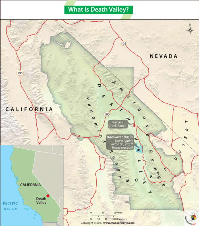 Map Of Death Valley Which Is A National Park In California USA Answers   Map Of Death Valley California 700x793 