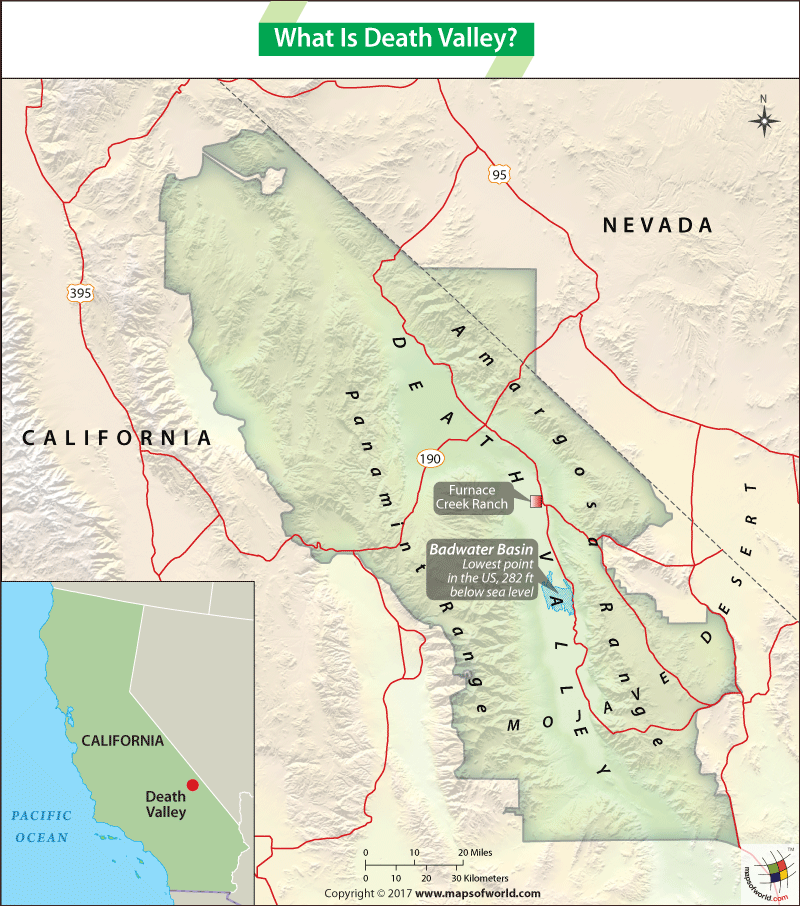 death valley national park map What Is Death Valley Answers