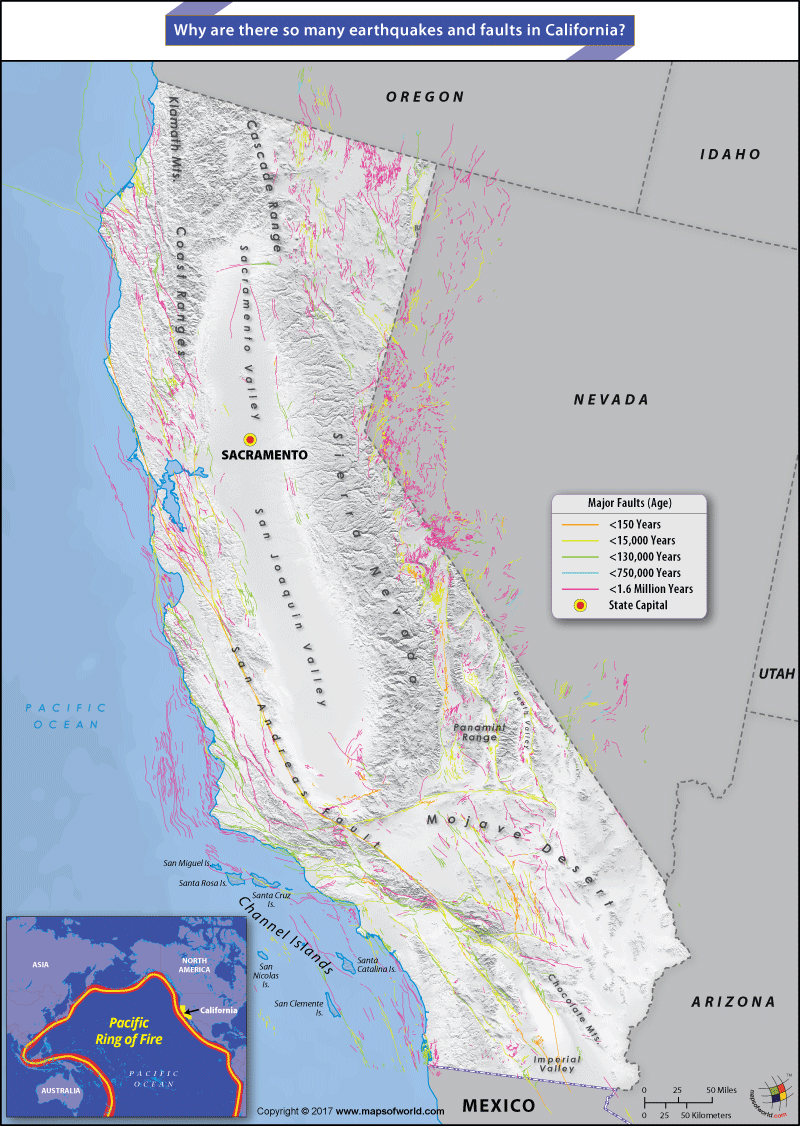 Map Of Earthquake Faults In California 