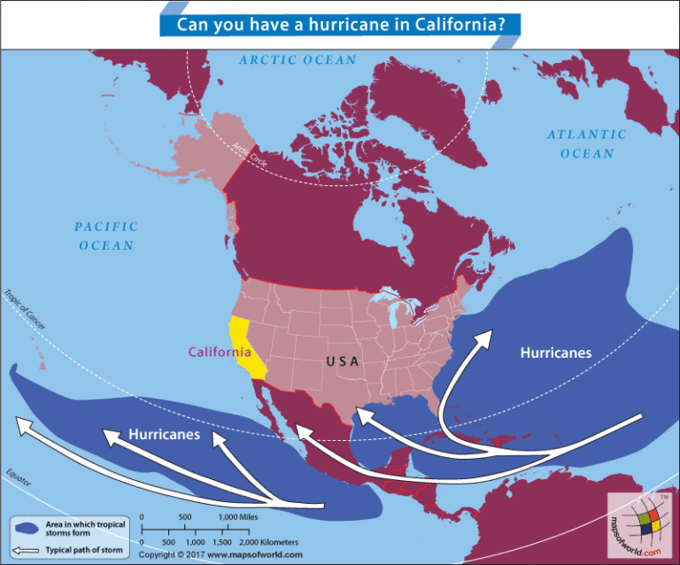 Hurricane in California - Answers