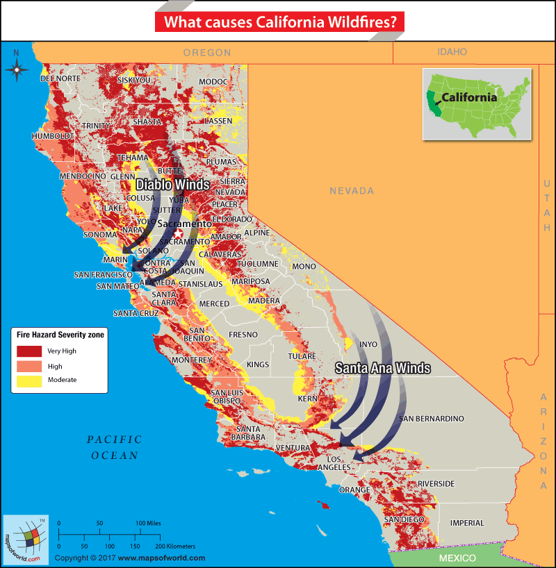 Map Of All Fires In California December 2017 2022 Subway Map 2022