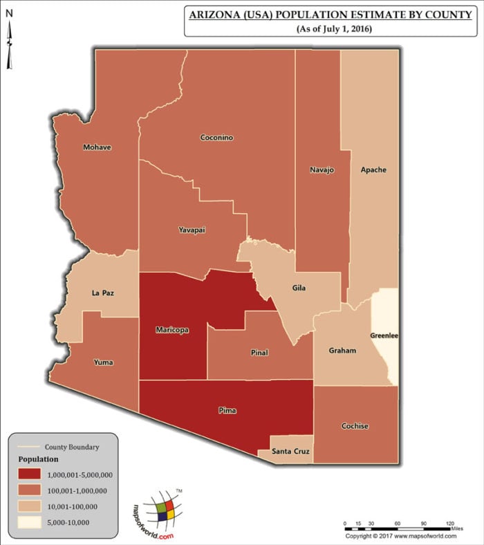Arizona Population Map