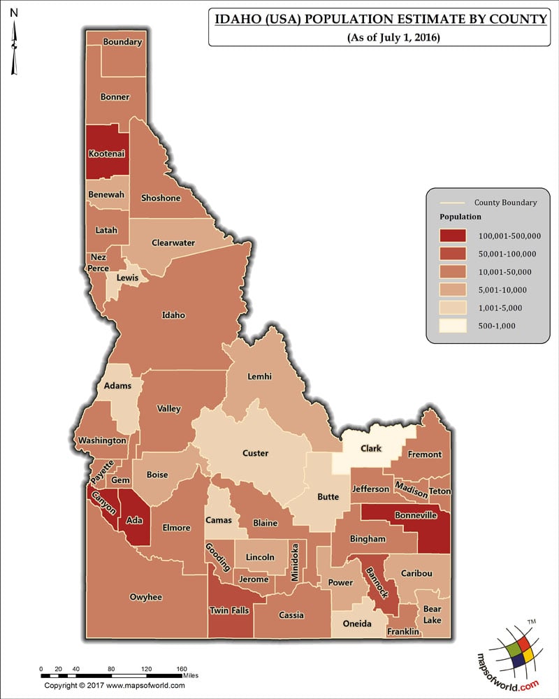 Idaho Population Map