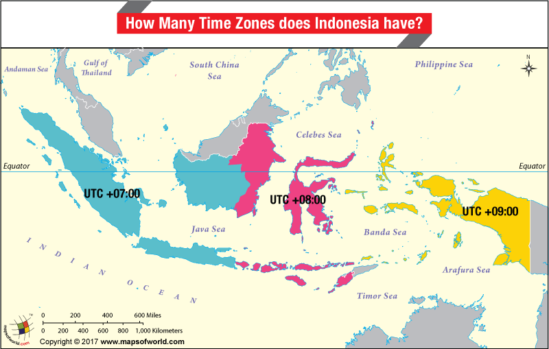 How many Time-Zones does Indonesia have? - Answers