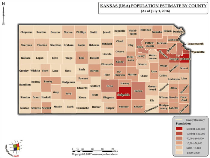 Kansas Population Map