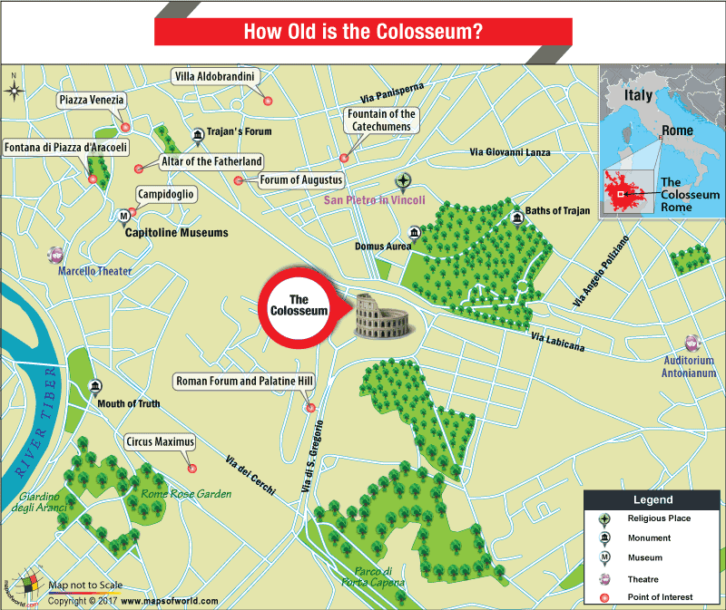 List 90 Pictures Where Is The Colosseum On A Map Updated   Map Of Colosseum Location In Rome 