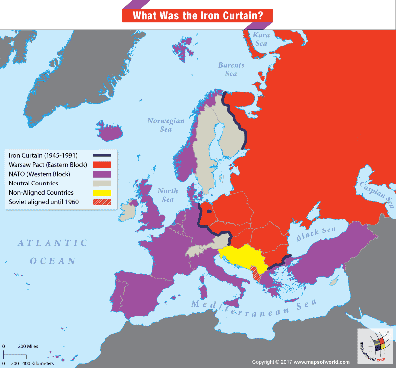 What Was The Iron Curtain Answers   Map Of Iron Curtain Countries 