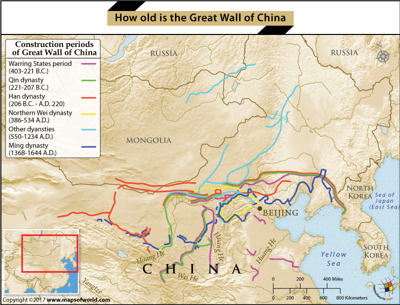 Great Wall of China: Length, History, Map, Why & When Built It