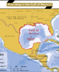 Gulf of Mexico map highlighting its deepest point