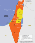 Israel Map marking Jerusalem as capital