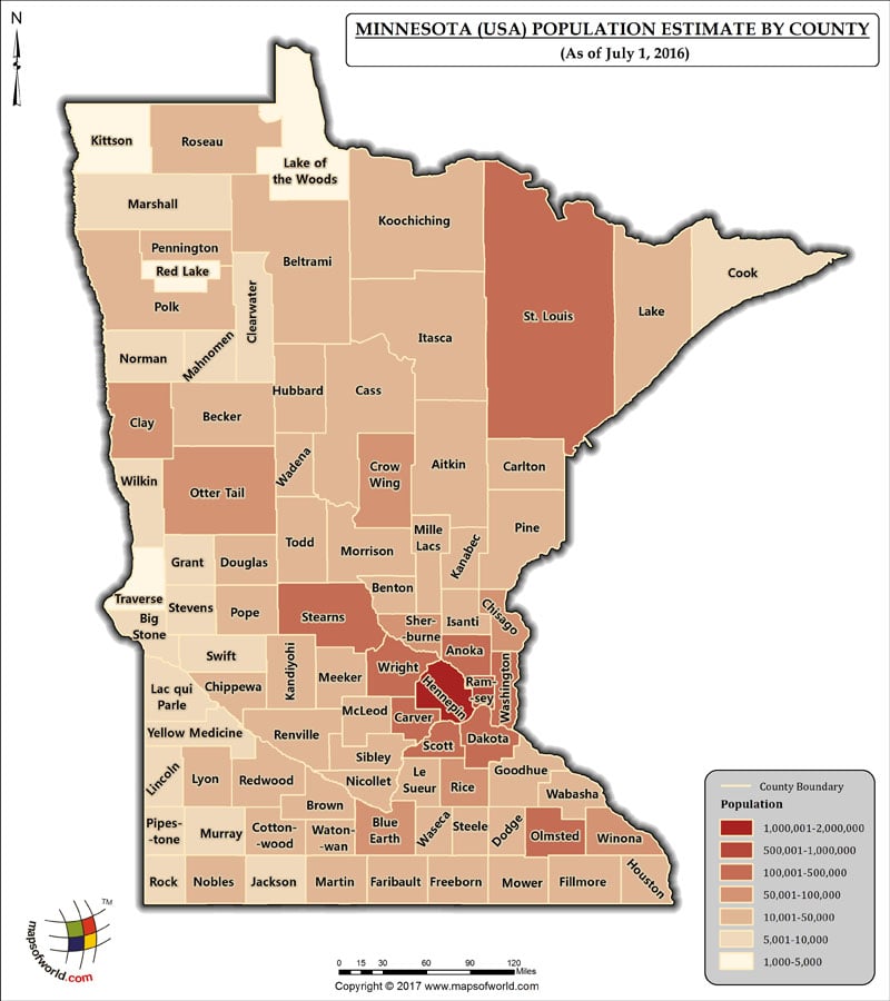 Minnesota Population Map