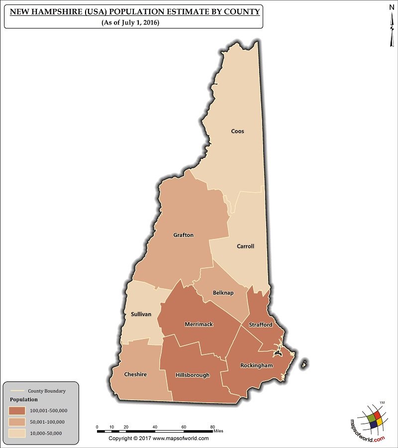 New Hampshire Population Map