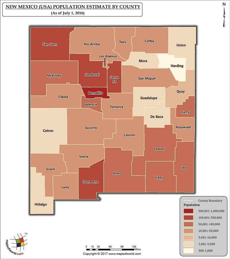 New Mexico Population Map