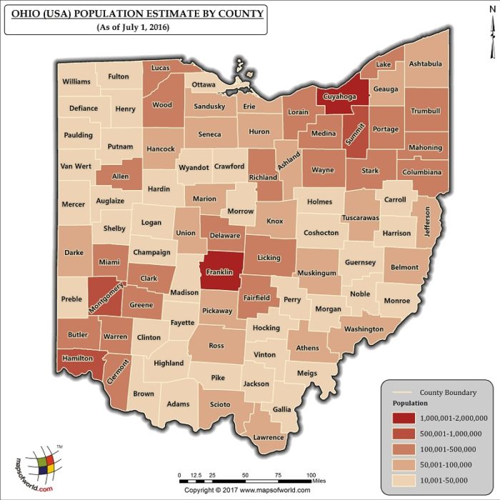 Ohio Population Map