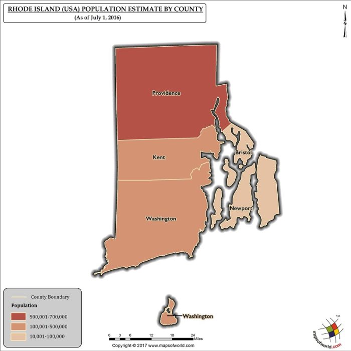 Rhode Island Population Map