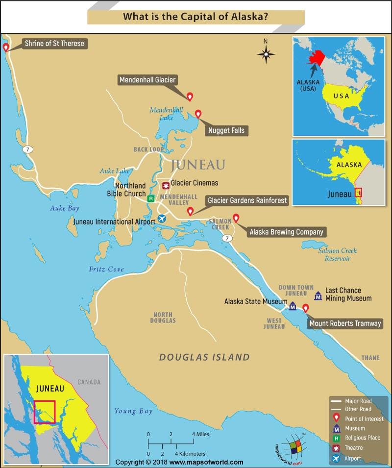 alaska state map capital