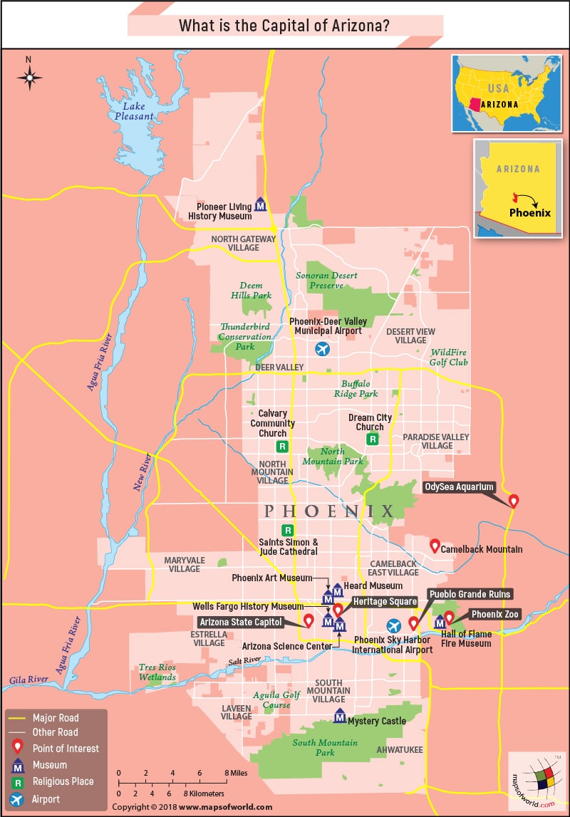 city map of arizona Map Of Phoenix City The Capital Of Arizona Answers city map of arizona