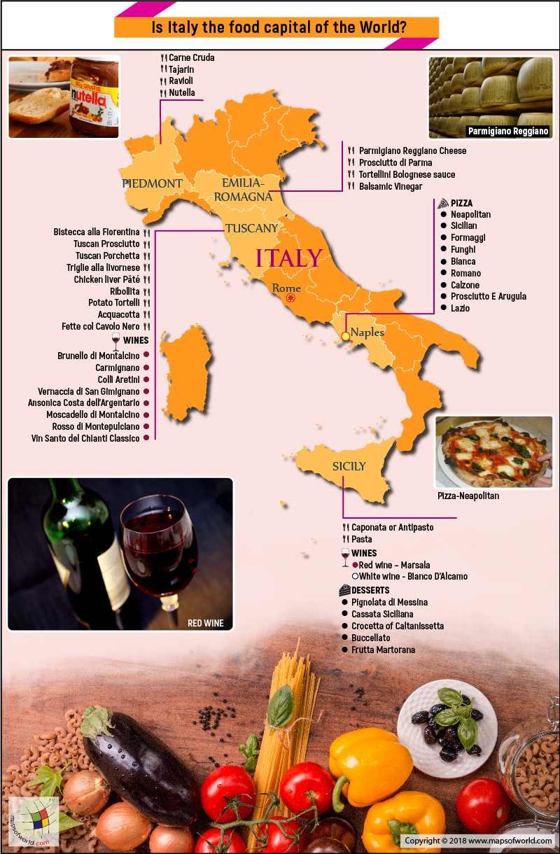 Map Of Italy Food 