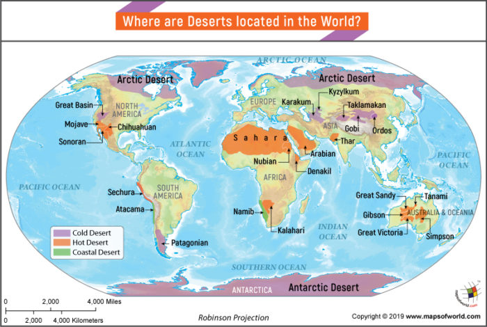 Map Showing Deserts In The World 700x470 