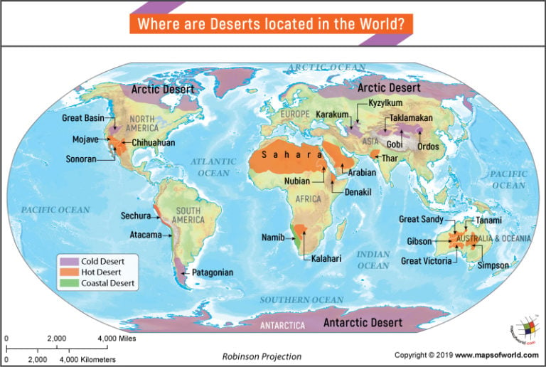 Map Showing Deserts In The World 768x516 