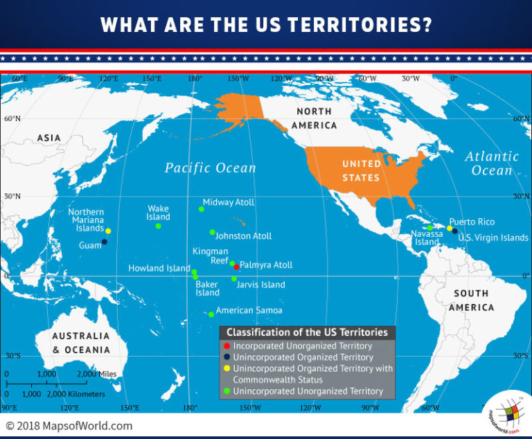 United States Territories World Map