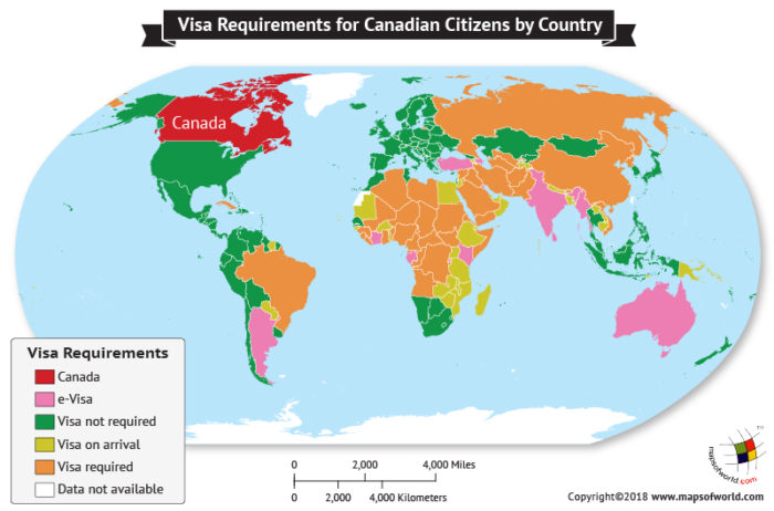 Visa Requirements for Canadians