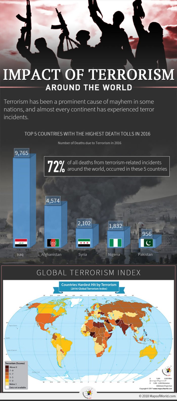 Infographic elaborating Impact of Terrorism