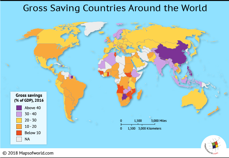 Countries with highest Gross National Savings
