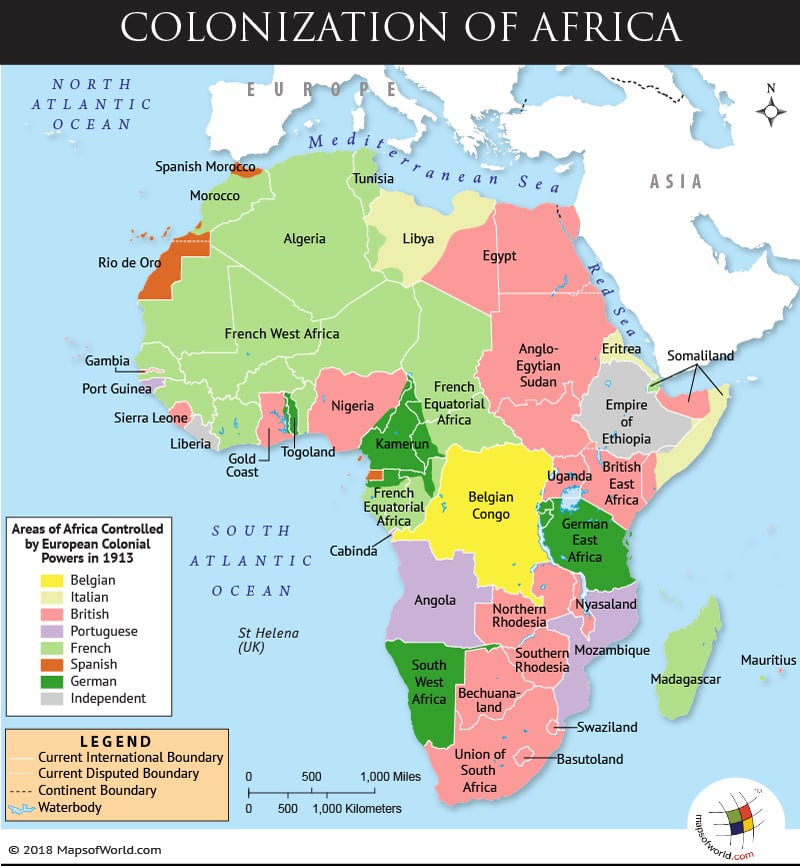 Map depicting Scramble for Africa