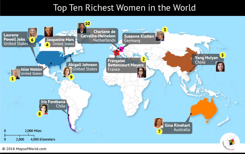 top 10 richest women in the world