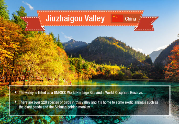 Jiuzhaigou roughly translates into Chinese for “Nine Village Valley”