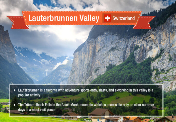 Lauterbrunnen is popularly considered one of the most beautiful valleys