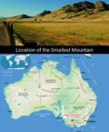 Map depicting smallest mountain on earth