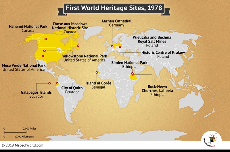 First World Heritage Sites in 1978
