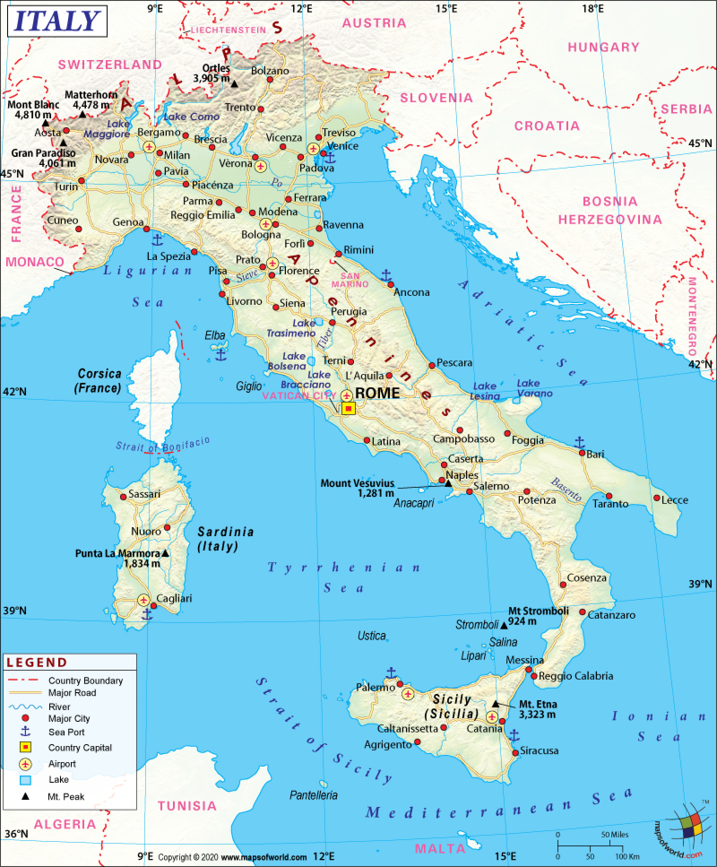 Map of Italy