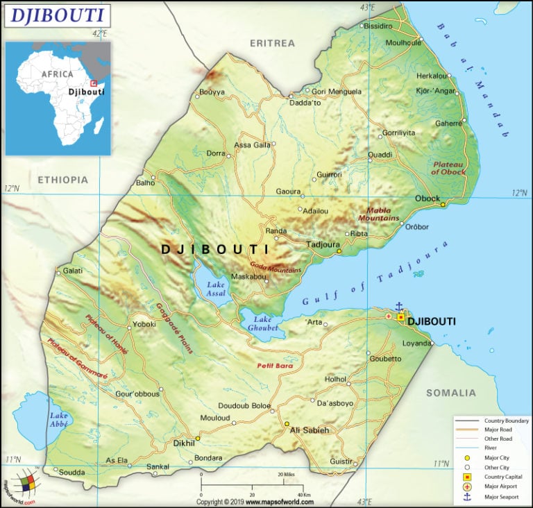 Djibouti Map Answers
