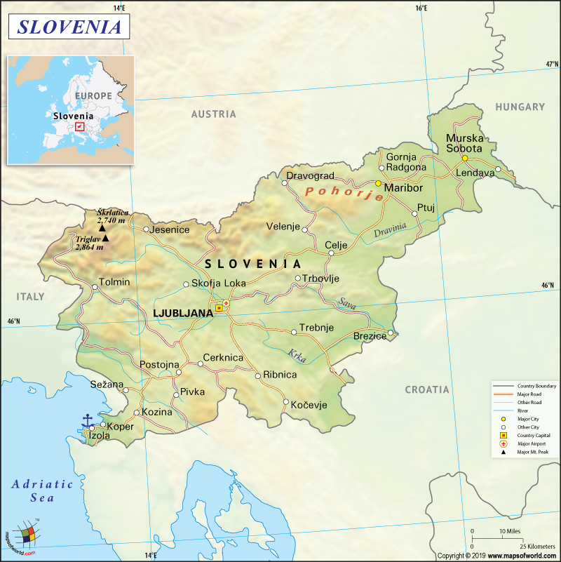 What Are The Key Facts Of Slovenia Answers   Map Of Slovenia 