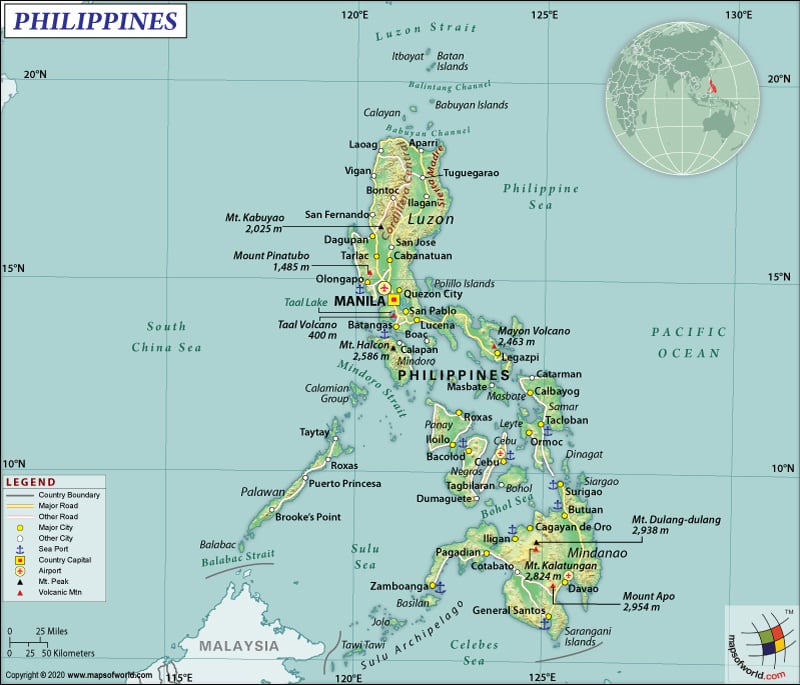 Map of The Republic of the Philippines