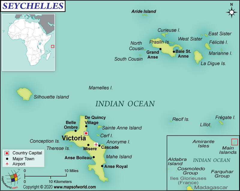 Map of Seychelles