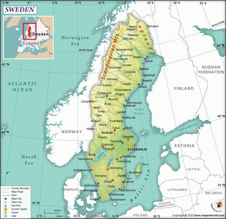 What Are The Key Facts Of Sweden Maps Of World Answers   Sweden Map 768x744 