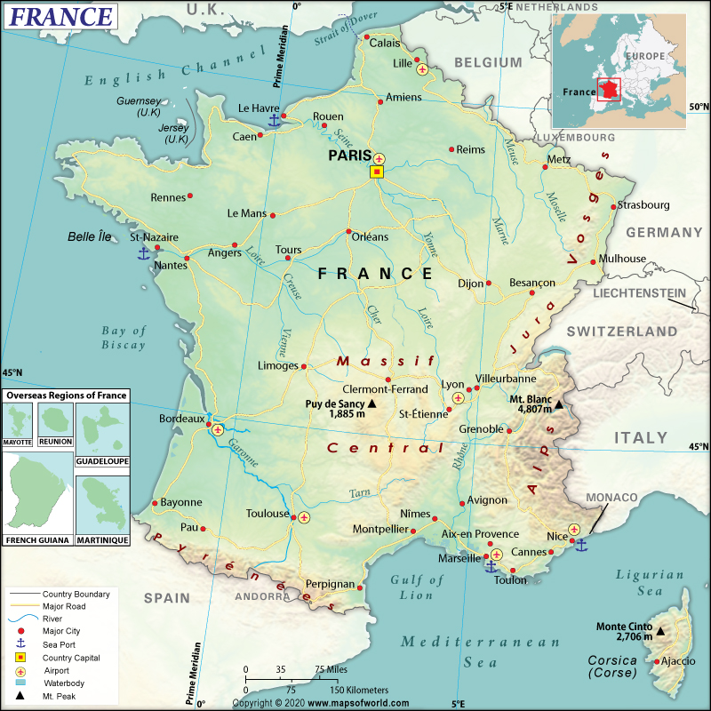 map of france