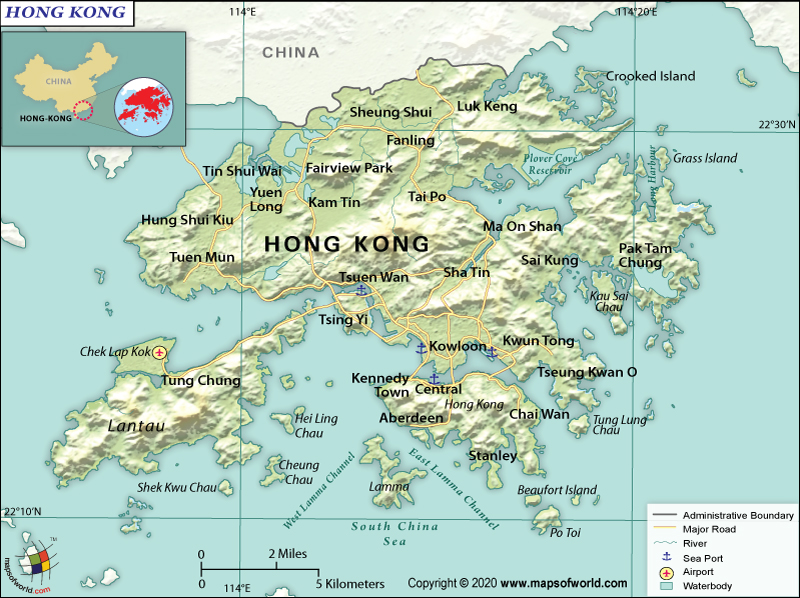 Map of Hong Kong