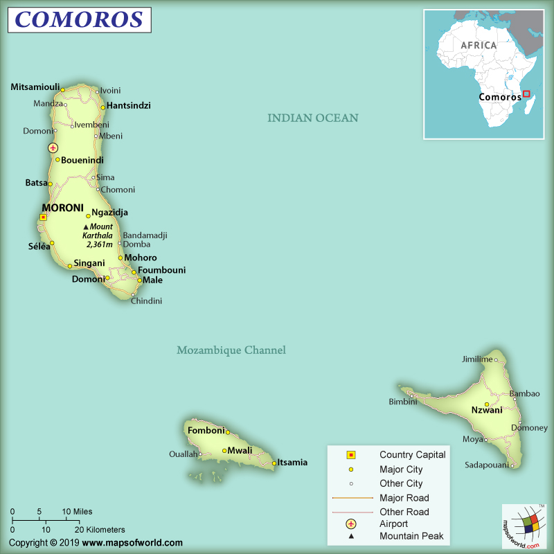 Comoros Map