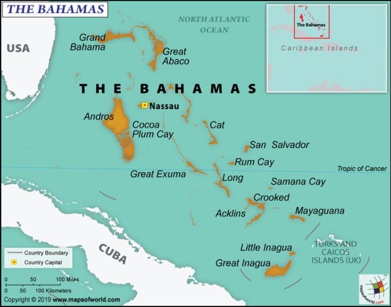 Map Of The Bahamas 768x602 