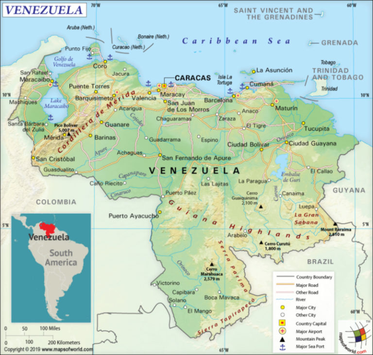 Map Of Venezuela 768x730 