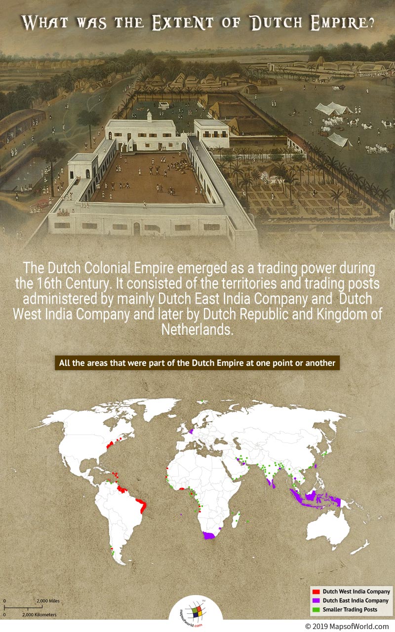 Infographic Giving Details on the Extent of Dutch Empire