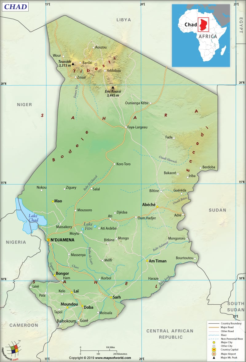 Republic of Chad Map