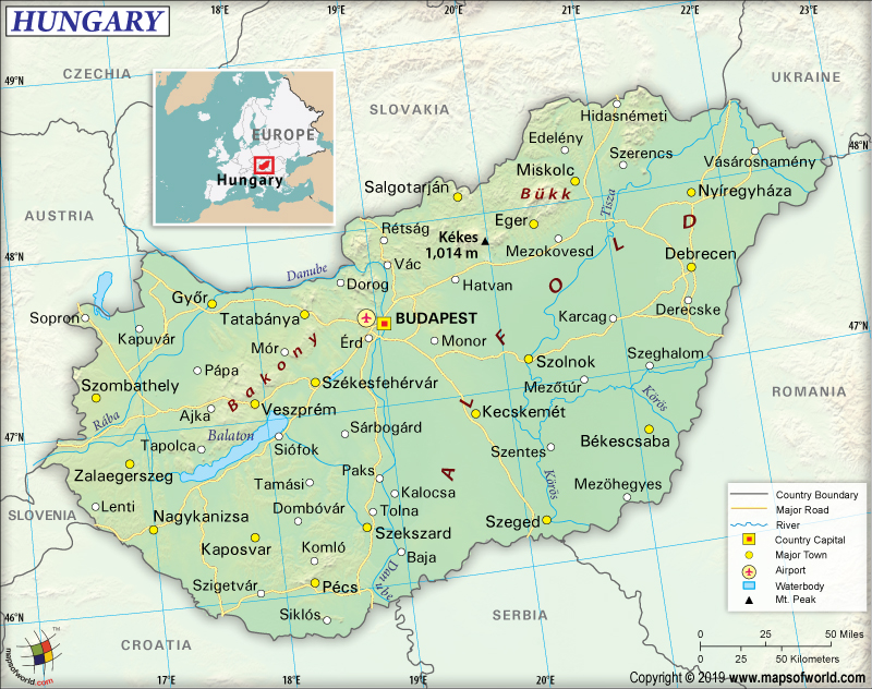 Map of Hungary