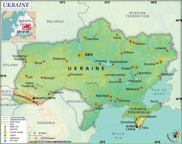 Map Of Ukraine 700x553 